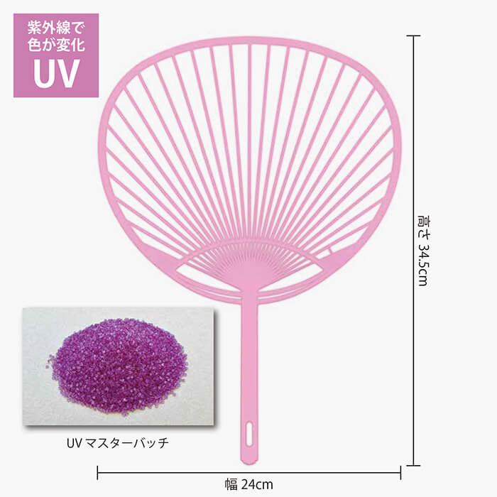 紫外線で色が変化 UV